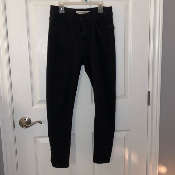 Black jeans- high rise skinny (size 4) - Picture 1 of 3